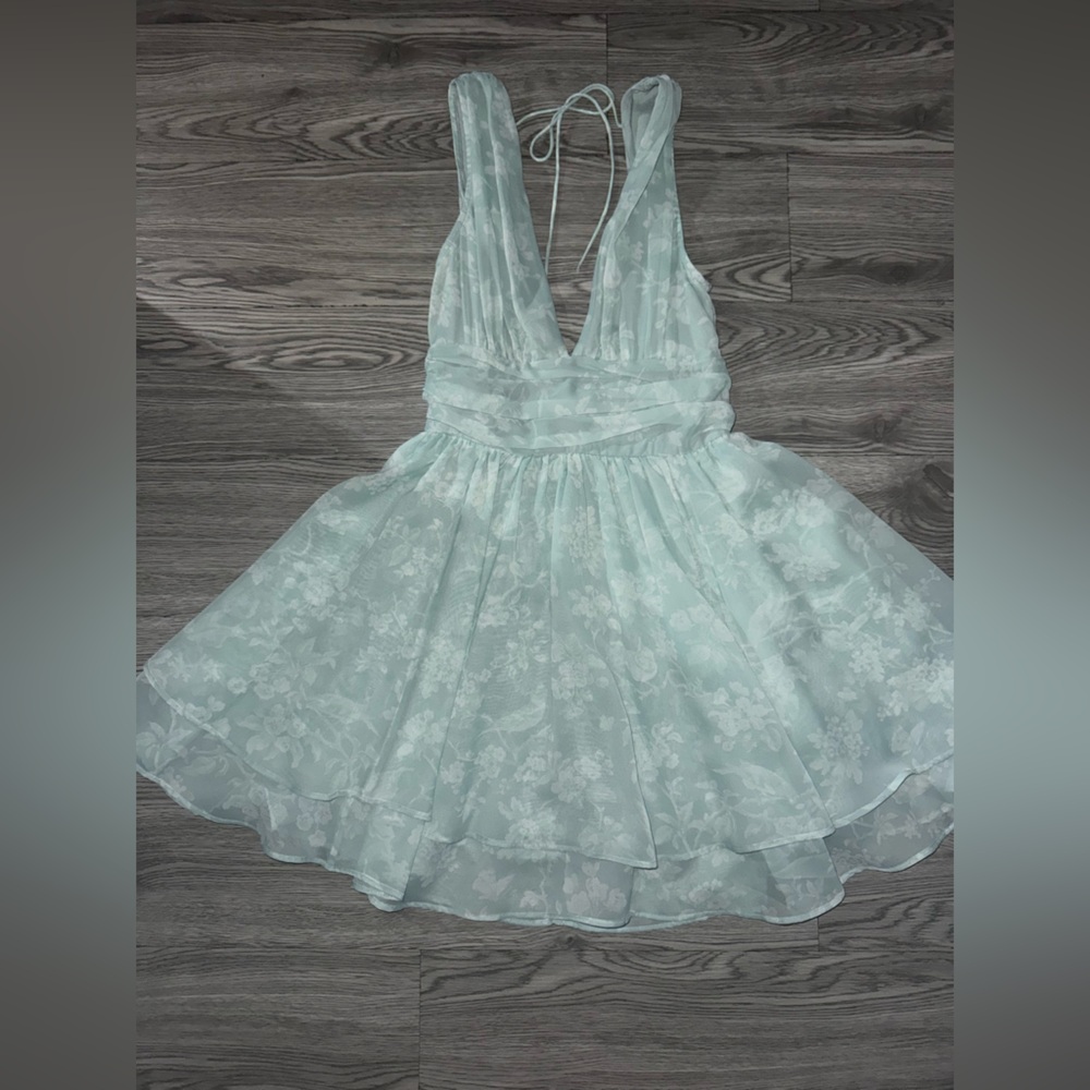 Abercrombie & Fitch Light Green Floral Dress